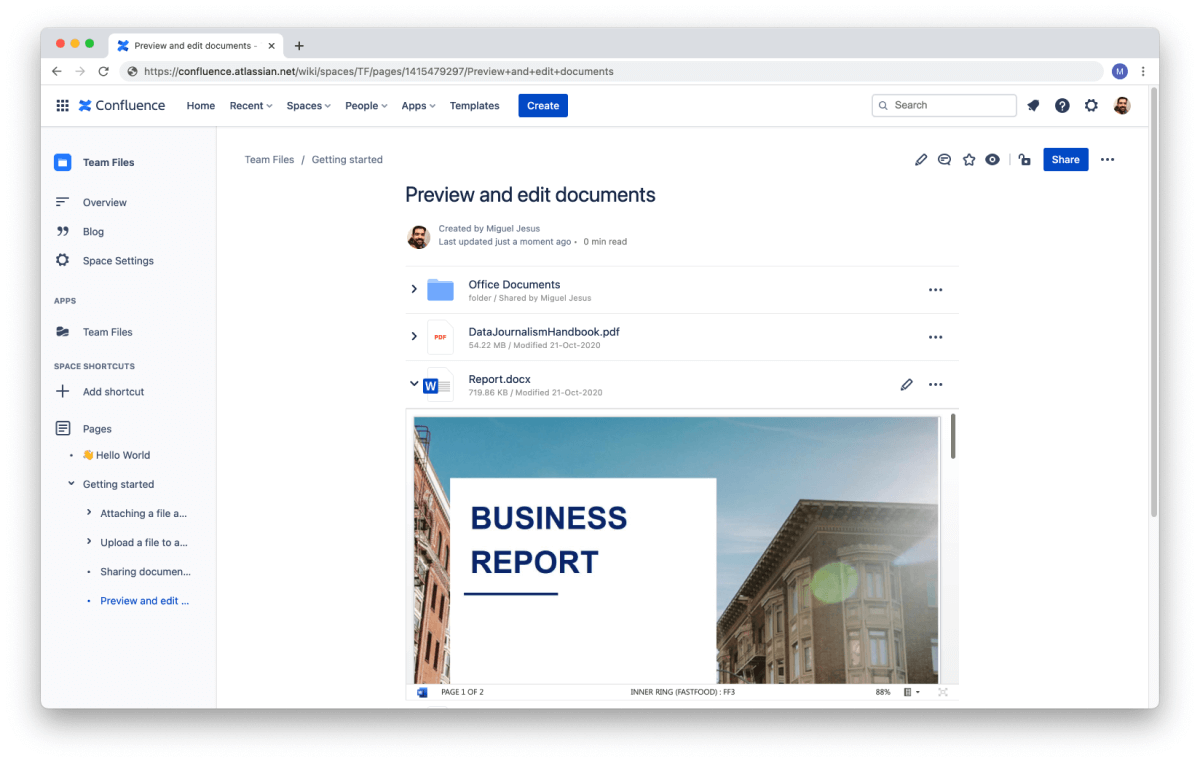 Preview documents inline in your pages and issues